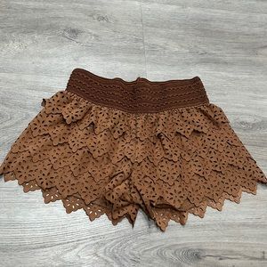American Rag Faux Suede Eyelet Shorts